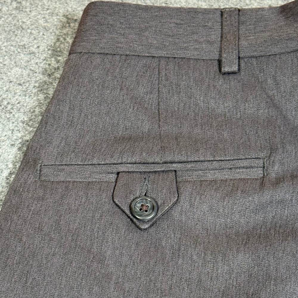 Haggar Black Label Mens 36x32 Charcoal Grey Double Pleated Cuffed Dress‎ Pants - Picture 8 of 10